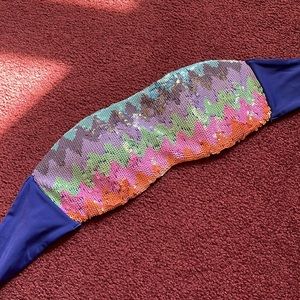 Blue sequined bandeau bikini top Victoria’s Secret